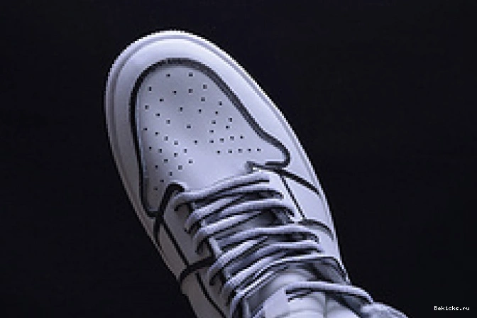 Cheap BK jordan hand-painted 3d pencil” nike mens retro air “comic 1 aa4724-110 white 1203